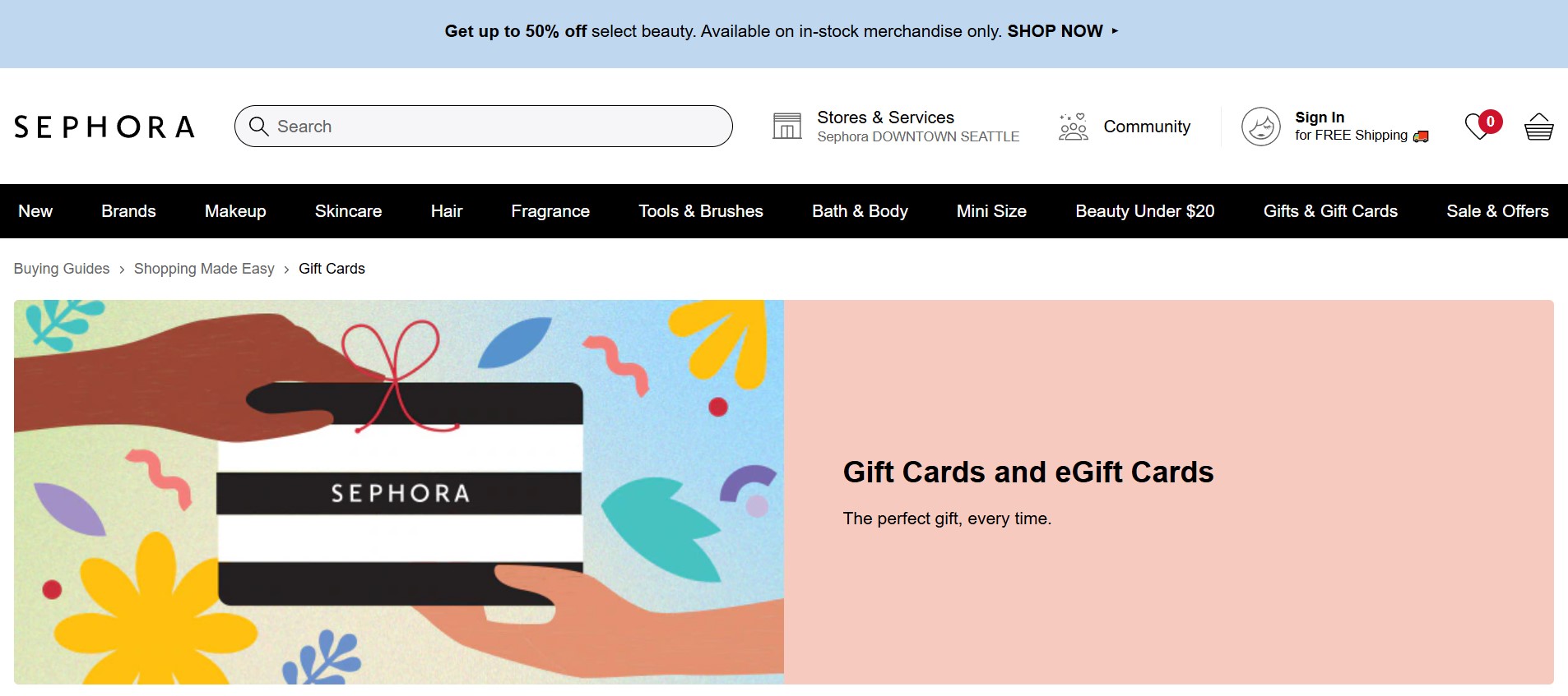 sephora gift card balance check